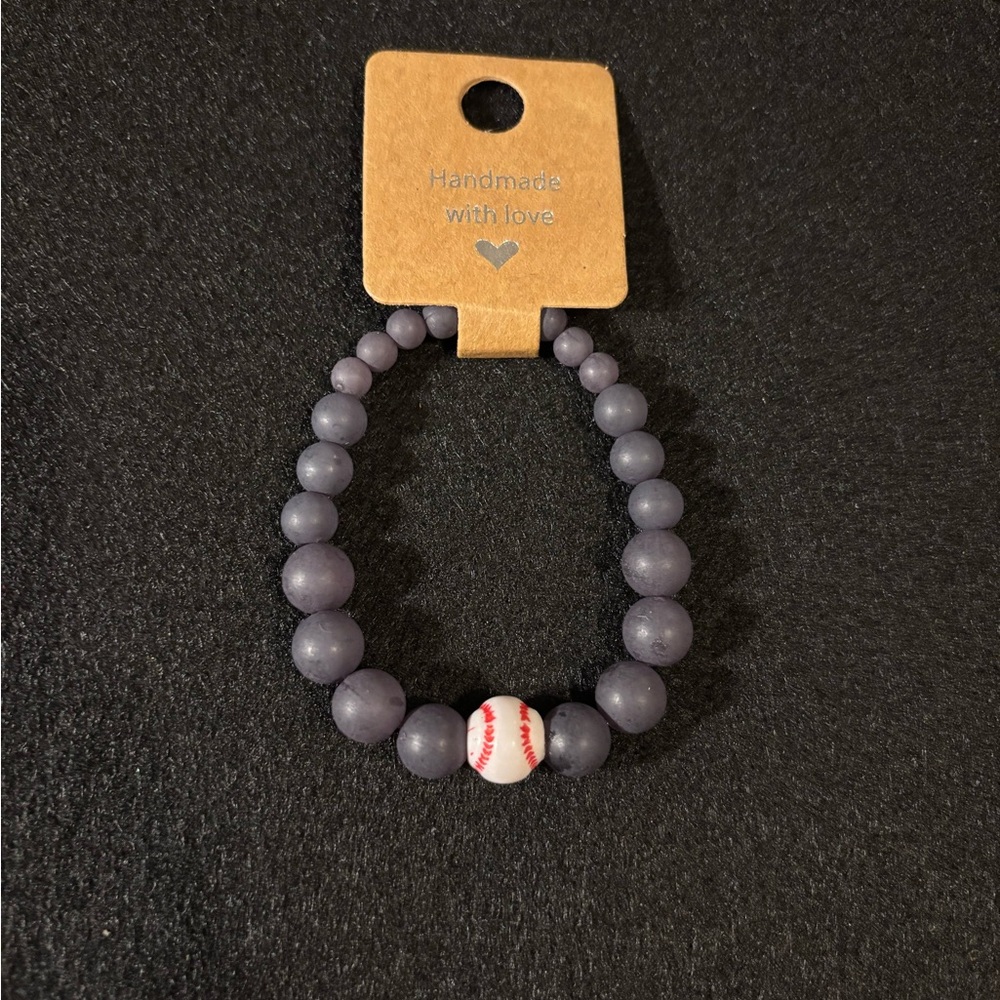 Gray and White Beaded Jewelry Bracelet